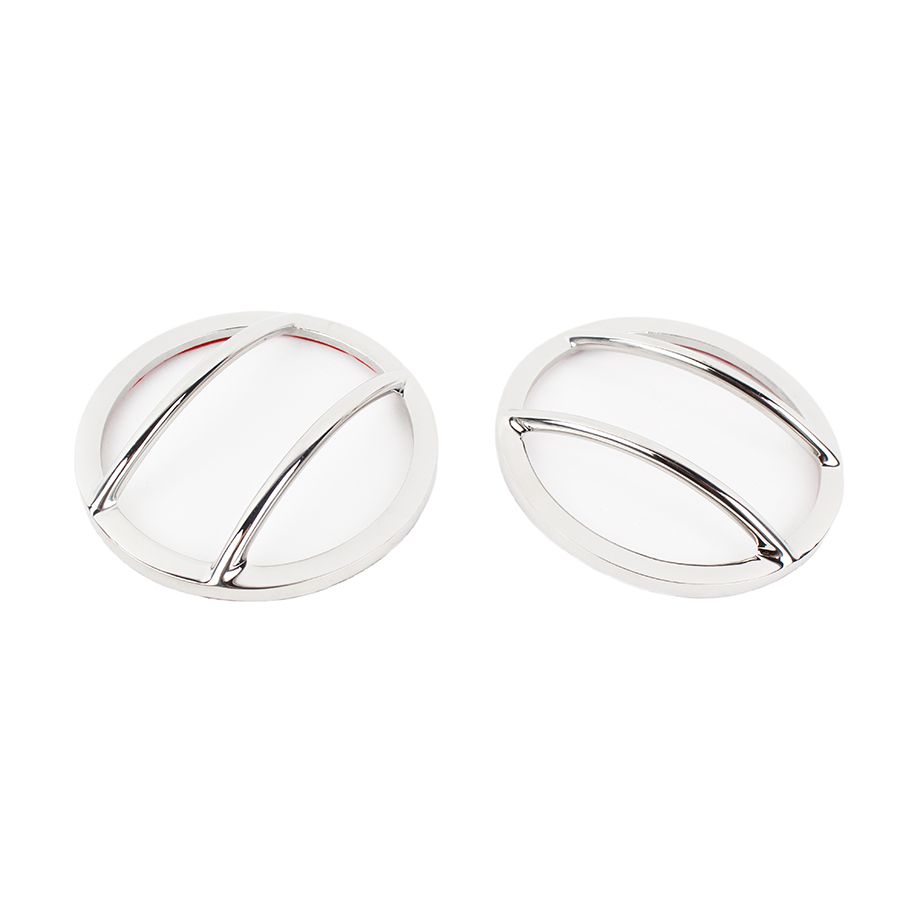 KENTROL Jeep JK Fog Light Cover Pair 07-18 Wrangler JK Polished Silver Kentrol  30014