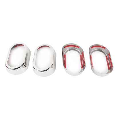 KENTROL Jeep JK Interior Door Handle Bezels 4 Pieces 07-10 Wrangler JK Polished Silver Kentrol  30015