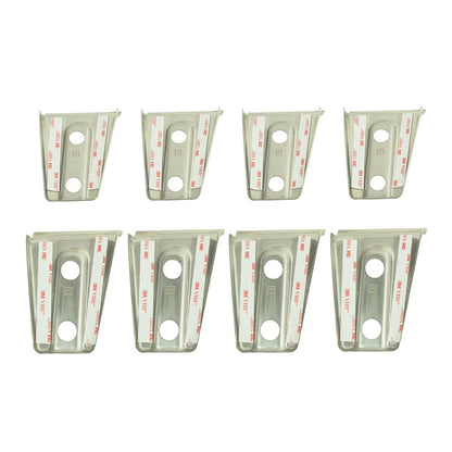 KENTROL Jeep JK Door Hinge Overlays 8 Pieces 4 Door 07-18 Wrangler JK Polished Silver Kentrol  30021