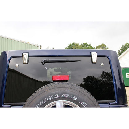 KENTROL Jeep JK Liftgate Button Covers Pair 07-18 Wrangler JK Polished Silver Kentrol  30022