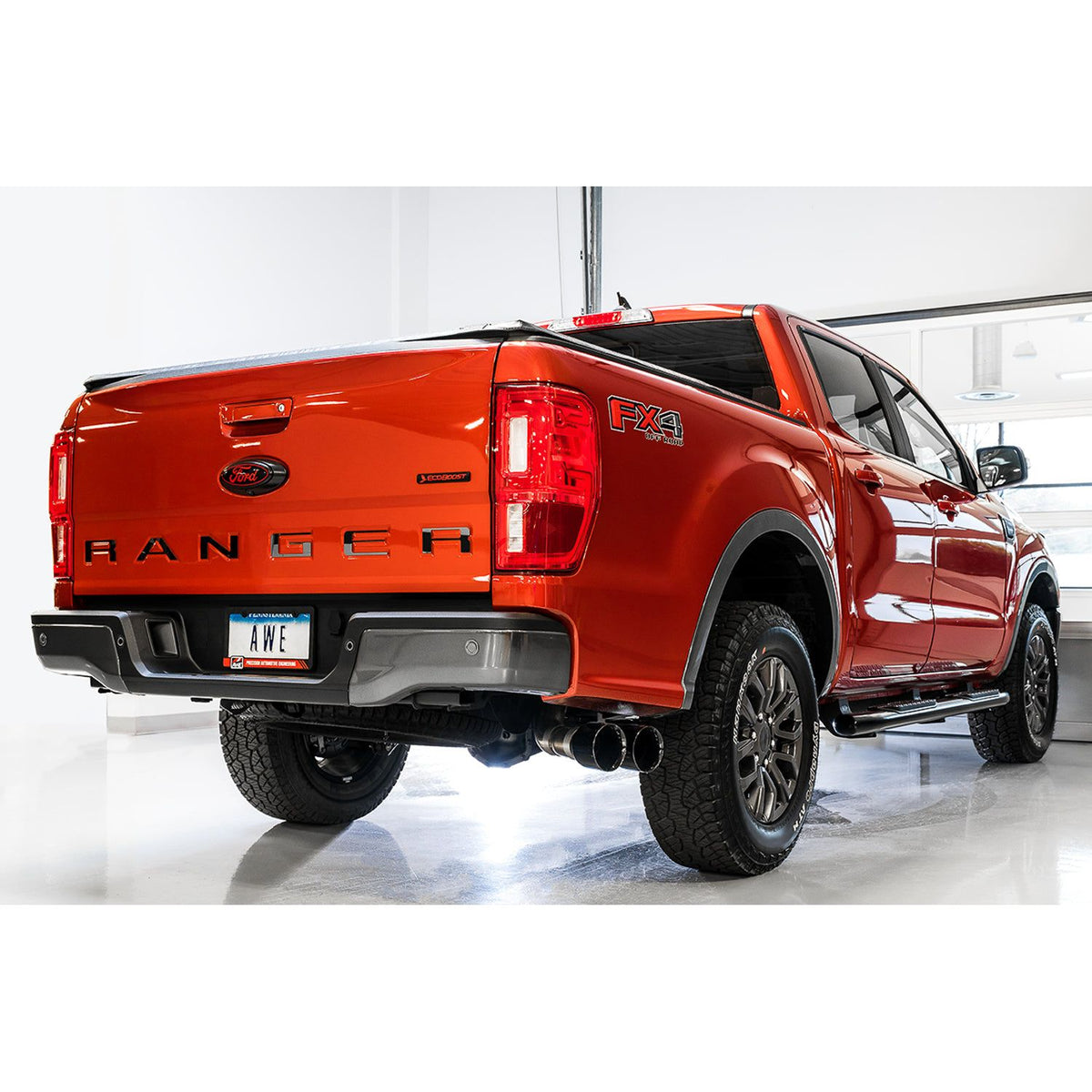 AWE 0FG Exhaust with BashGuard for 4th Gen Ford Ranger 4.5 Inch Dual Tips