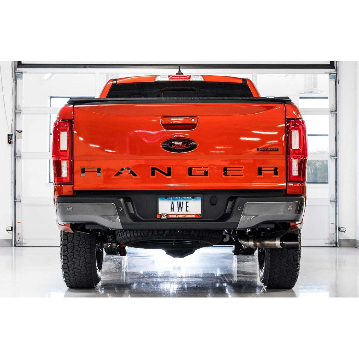 AWE 0FG Exhaust with BashGuard for 4th Gen Ford Ranger 4.5 Inch Dual Tips