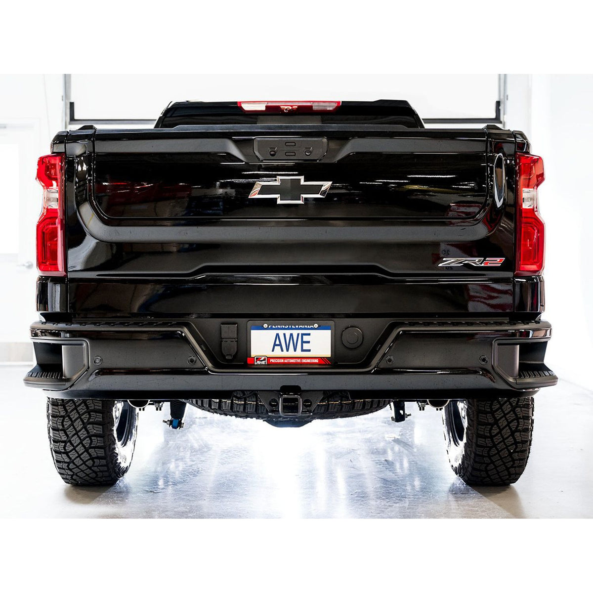 AWE 0FG Catback Exhaust for Silverado ZR2/Sierra AT4X - Dual Bashguard