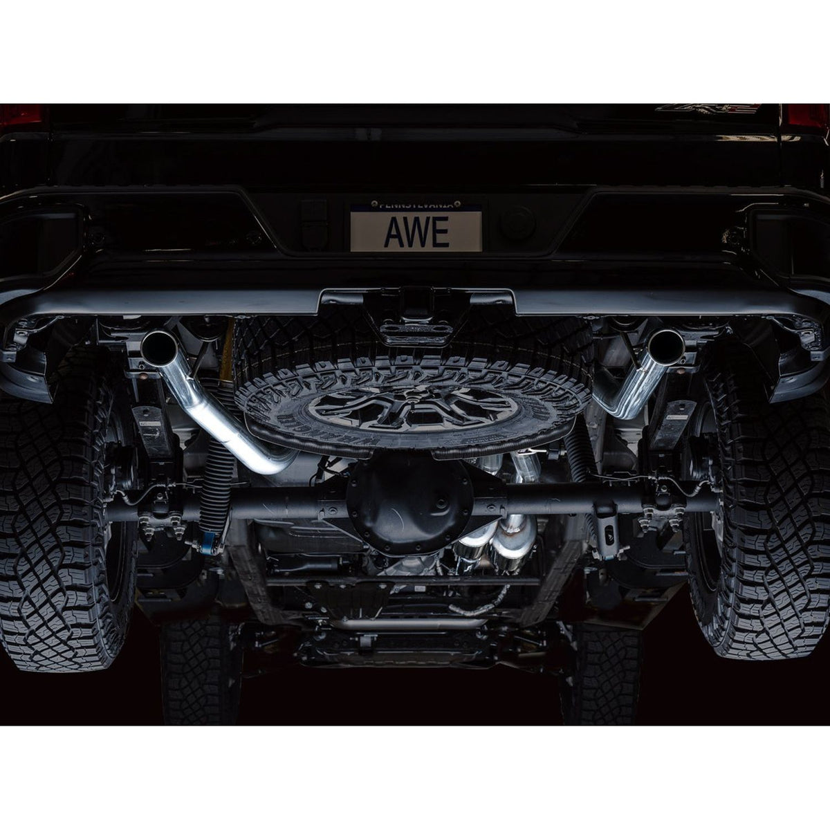 AWE 0FG Catback Exhaust for Silverado ZR2/Sierra AT4X - Dual Bashguard