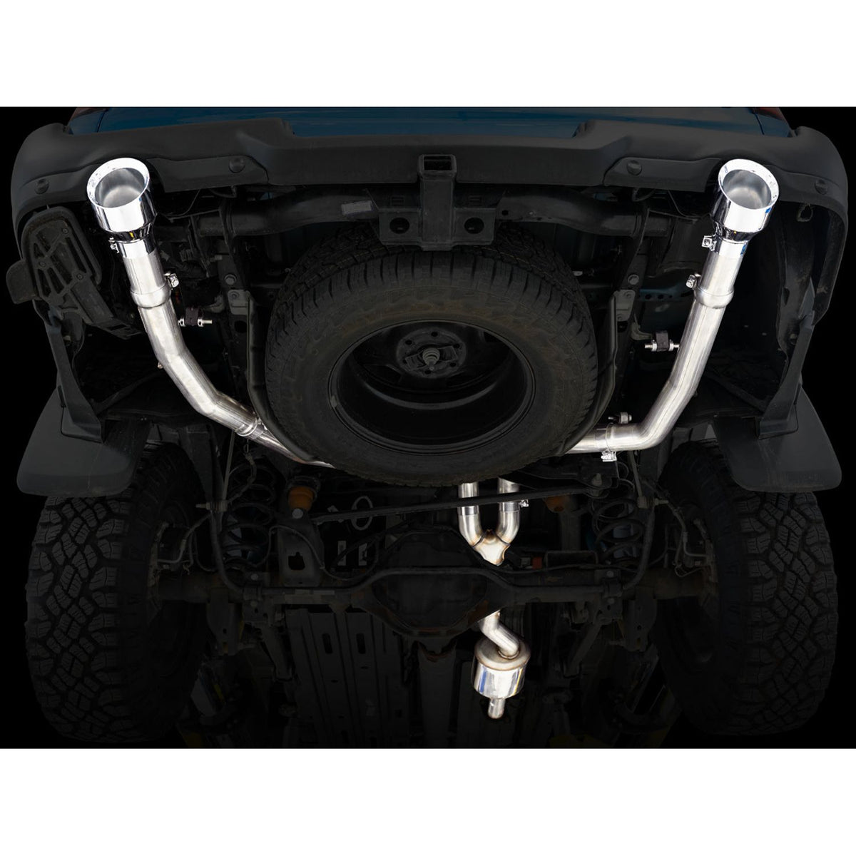 AWE 0FG Exhaust for 4th Gen RAM 1500 5.7L (with bumper cutouts) 5 Inch Tips