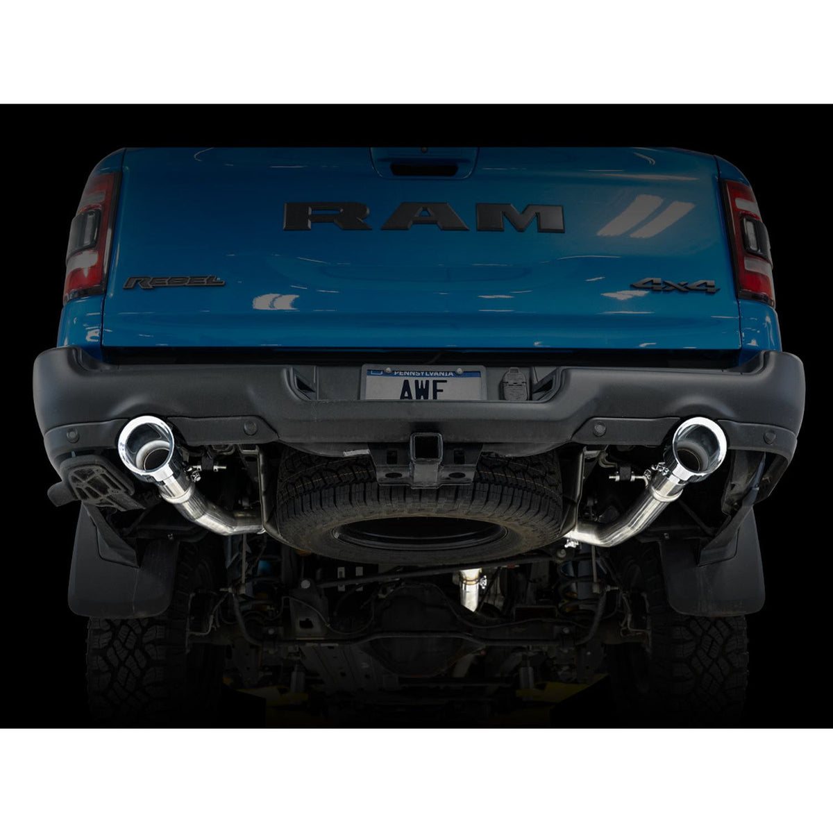 AWE 0FG Exhaust for 5th Gen RAM 1500 5.7L (with bumper cutouts) 5 Inch Tips