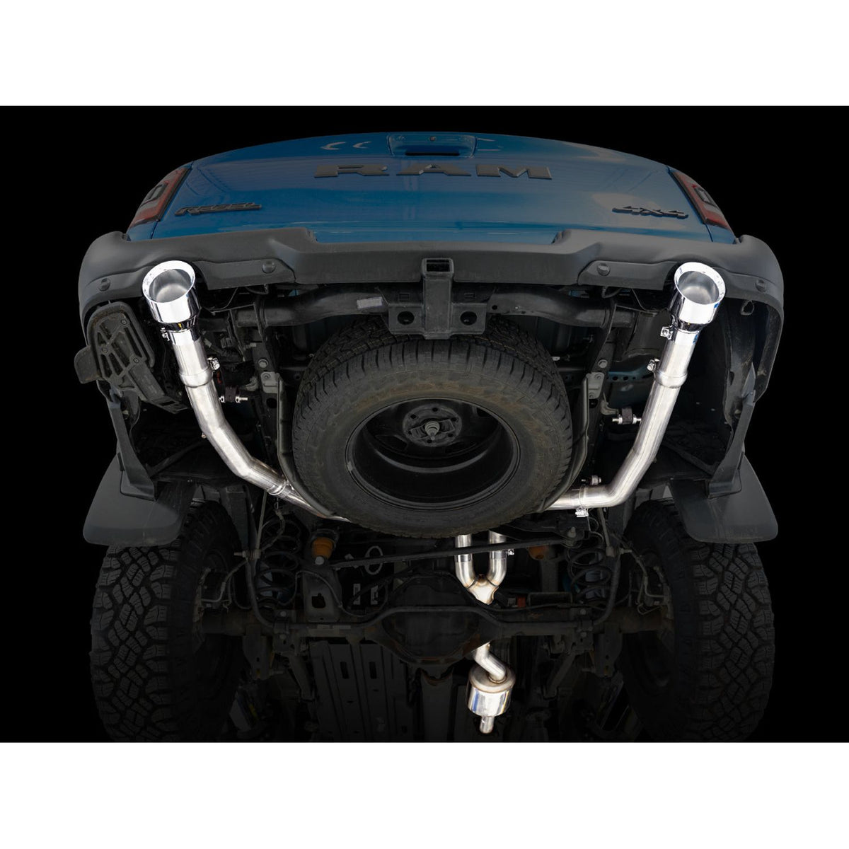 AWE 0FG Exhaust for 5th Gen RAM 1500 5.7L (with bumper cutouts) 5 Inch Tips