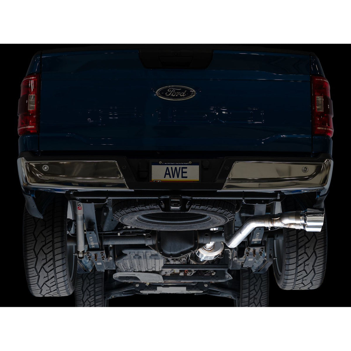 AWE 0FG Single Side Exit Exhaust for 2021–2023 Ford F-150 Regular Cab 5.0L