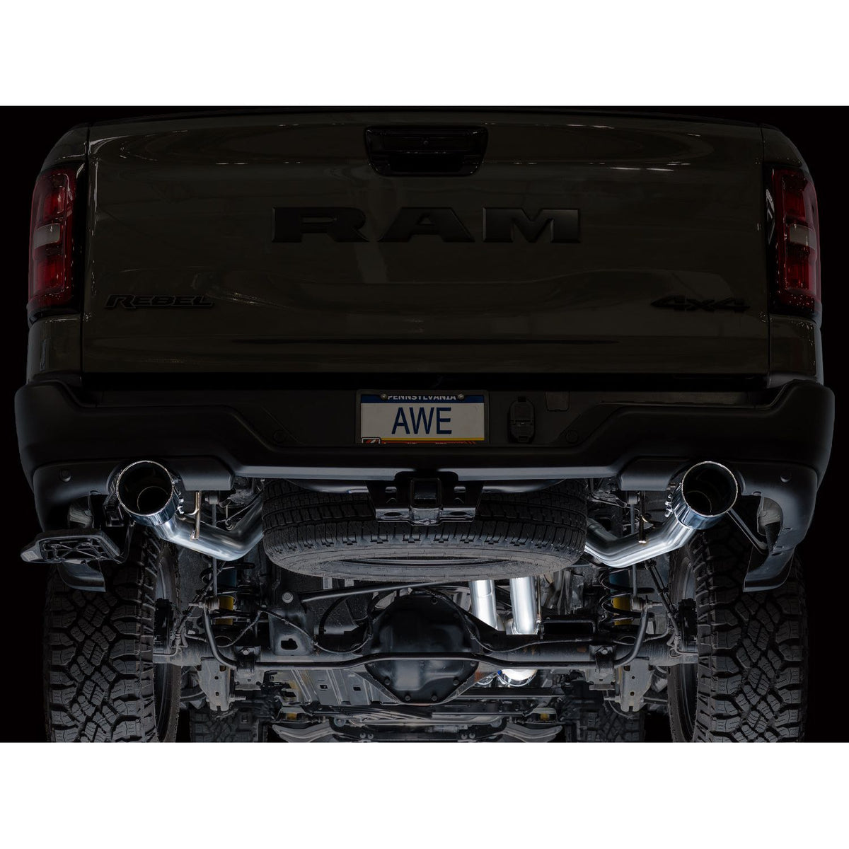 AWE 0FG Catback Exhaust for 25-Present RAM 1500 3.0TT Rebel 5 Inch Tips