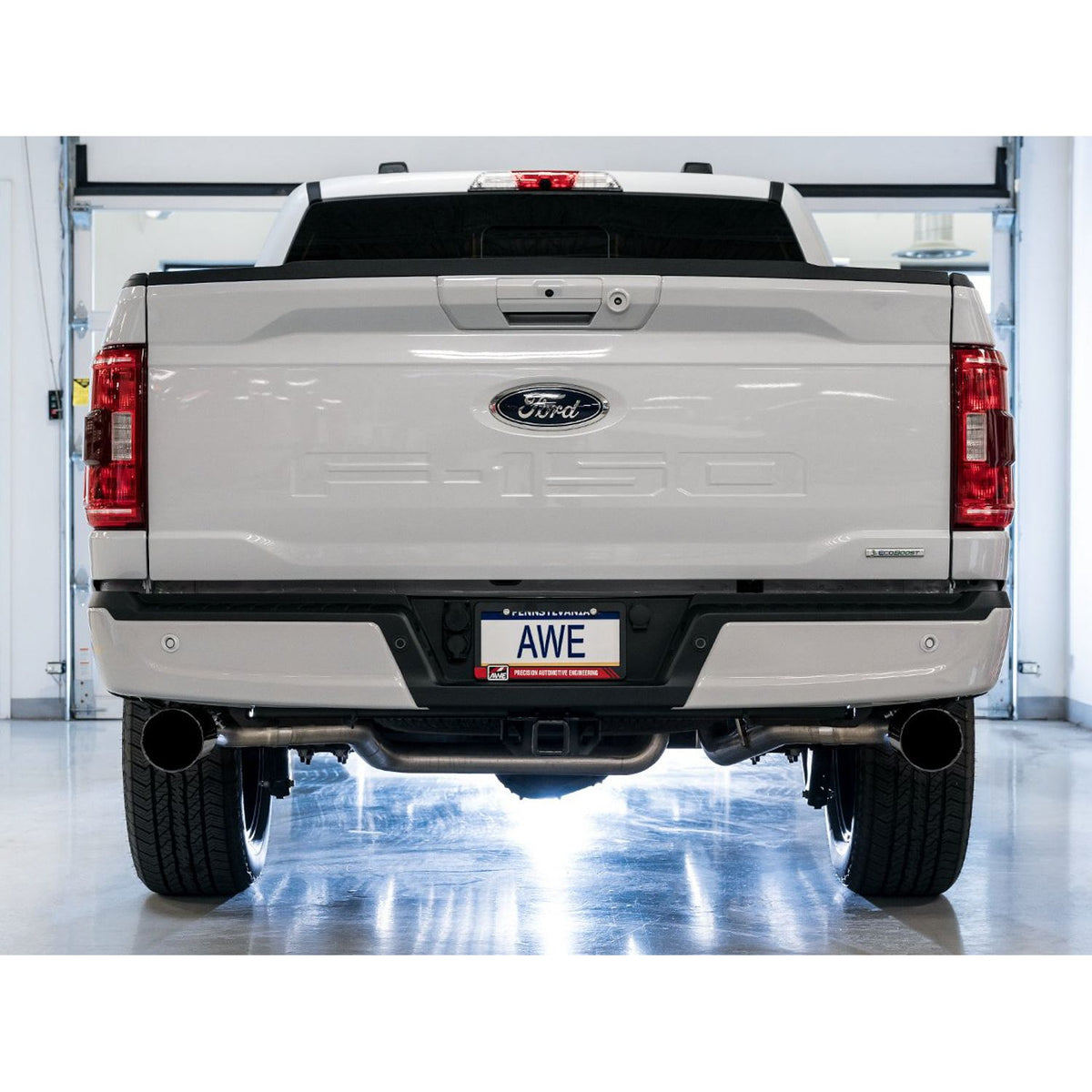 AWE 0FG Dual Split Rear Exhaust for 21-Present Ford F-150 5 Inch Tips