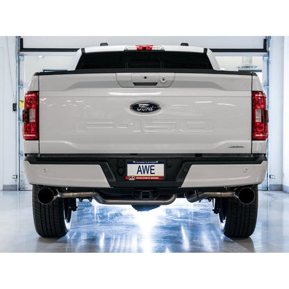 AWE 0FG Dual Split Rear Exhaust for 21-Present Ford F-150 5 Inch Tips