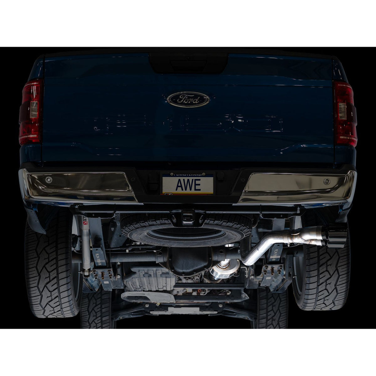 AWE 0FG Single Side Exit Exhaust for 2021–2023 Ford F-150 Regular Cab 5.0L