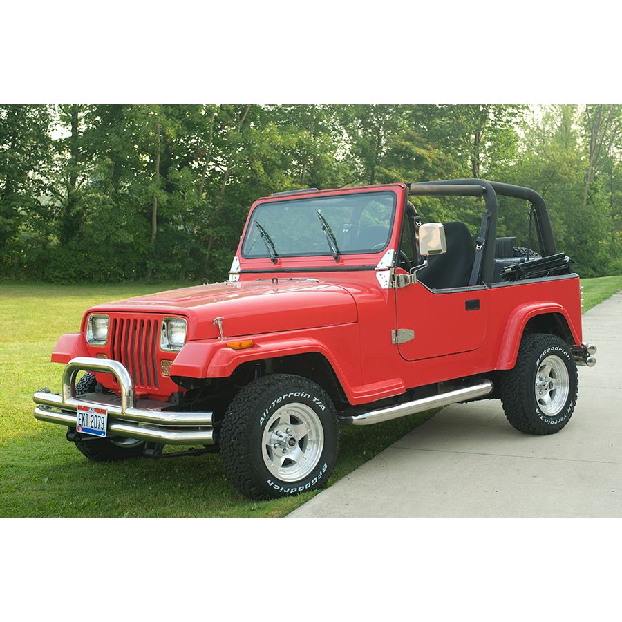 KENTROL Jeep CJ/YJ Hood Catch Pair 55-95 CJ and Wrangler YJ Polished Silver Kentrol  30401