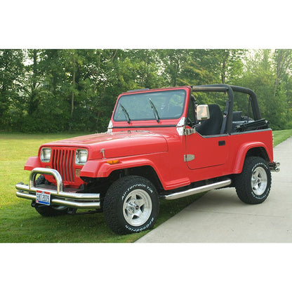 KENTROL Jeep CJ/YJ Hood Catch Pair 55-95 CJ and Wrangler YJ Polished Silver Kentrol  30401