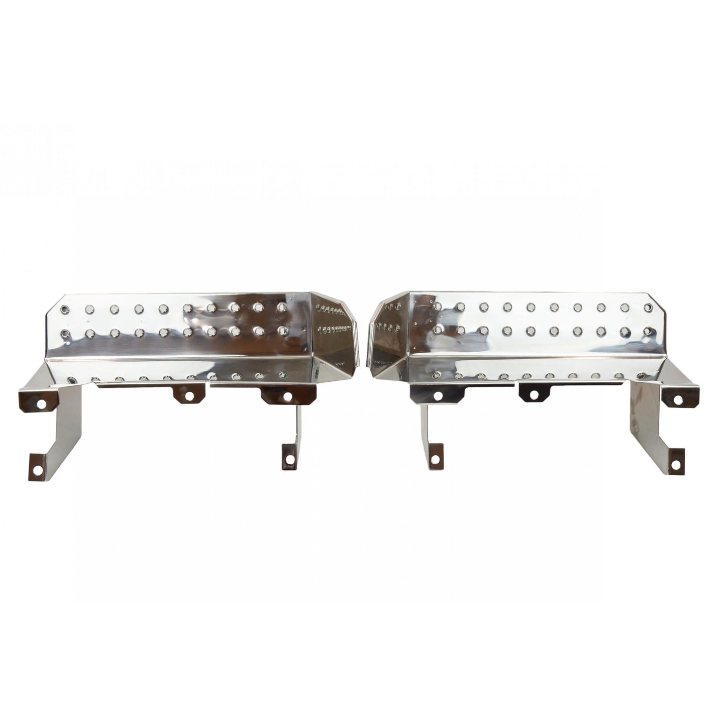 KENTROL Jeep CJ7/YJ Side Steps Pair 76-95 CJ7 Wrangler YJ Polished Silver Kentrol  30432