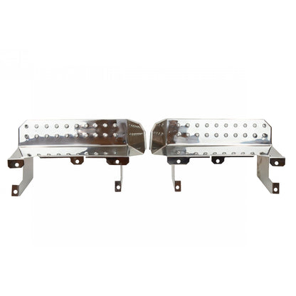 KENTROL Jeep CJ7/YJ Side Steps Pair 76-95 CJ7 Wrangler YJ Polished Silver Kentrol  30432