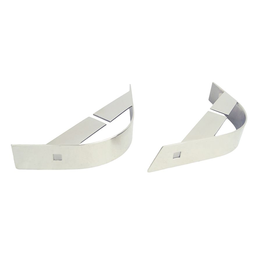 KENTROL Jeep YJ Rear Body Guard Pair 87-95 Wrangler TJ Polished Silver Kentrol  30435