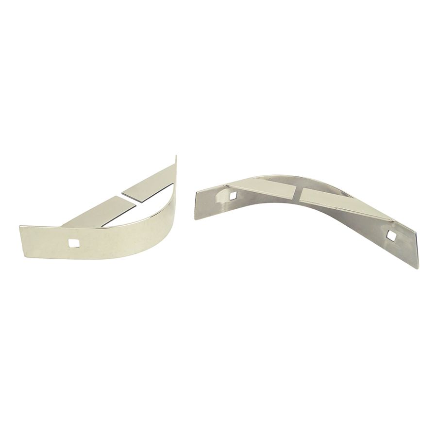 KENTROL Jeep YJ Rear Body Guard Pair 87-95 Wrangler TJ Polished Silver Kentrol  30435