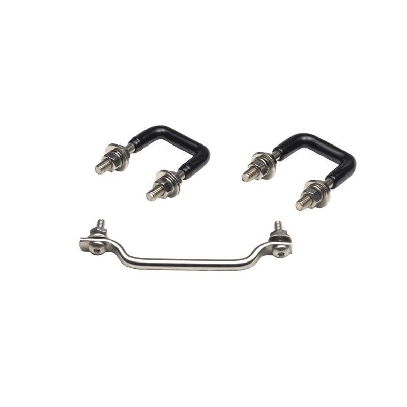 KENTROL Jeep YJ Windshield Tie Down Kit 87-95 Wrangler TJ Polished Silver Kentrol  30439