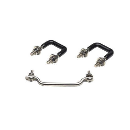 KENTROL Jeep YJ Windshield Tie Down Kit 87-95 Wrangler TJ Polished Silver Kentrol  30439