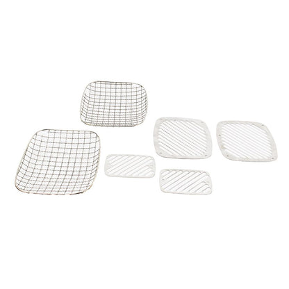 KENTROL Jeep YJ Billet and Wire Mesh Set 6 Pieces 87-95 Wrangler TJ Polished Silver Kentrol  30467