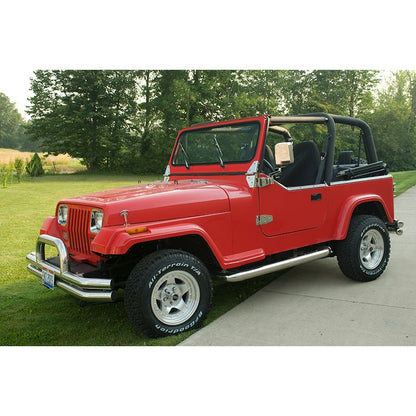 KENTROL Jeep CJ/YJ Hood Kit 78-95 CJ and Wrangler YJ Polished Silver Kentrol  30470