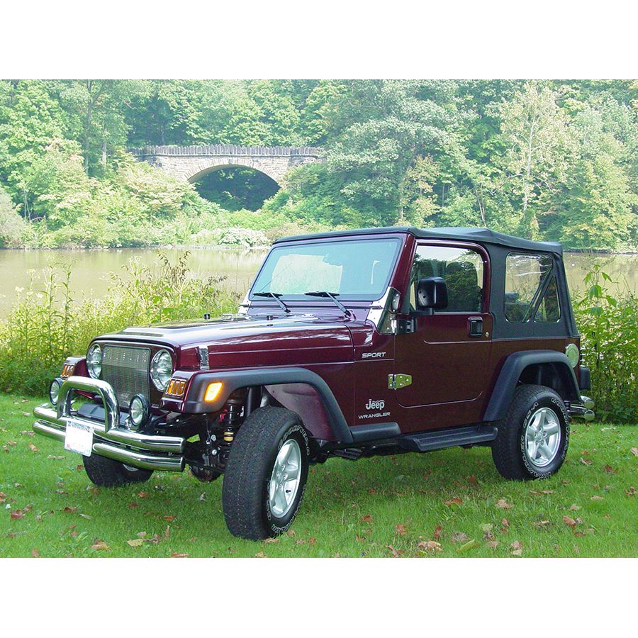 KENTROL Jeep TJ Windshield Hinge Pair 97-06 Wrangler TJ Polished Silver Kentrol  30477