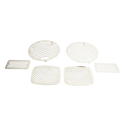 KENTROL Jeep TJ Billet Style Light Kit 6 Pieces 97-06 Wrangler TJ Polished Silver Kentrol  30493