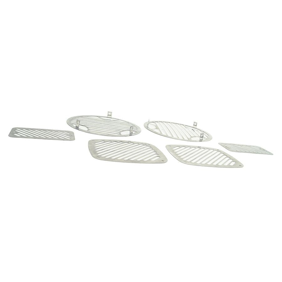 KENTROL Jeep TJ Billet Style Light Kit 6 Pieces 97-06 Wrangler TJ Polished Silver Kentrol  30493