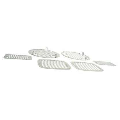 KENTROL Jeep TJ Billet Style Light Kit 6 Pieces 97-06 Wrangler TJ Polished Silver Kentrol  30493