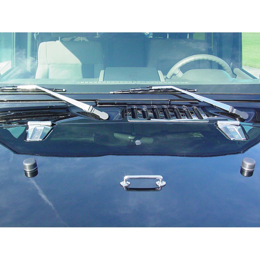 KENTROL Jeep TJ/JK Windshield Tie Down Kit 97-18 Wrangler TJ/JK Polished Silver Kentrol  30503