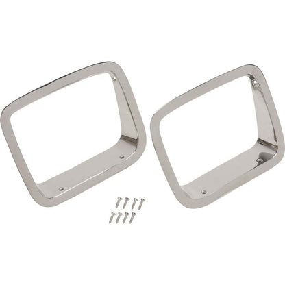 KENTROL Jeep YJ Headlight Bezels Pair 87-95 Wrangler TJ Polished Silver Kentrol  30536