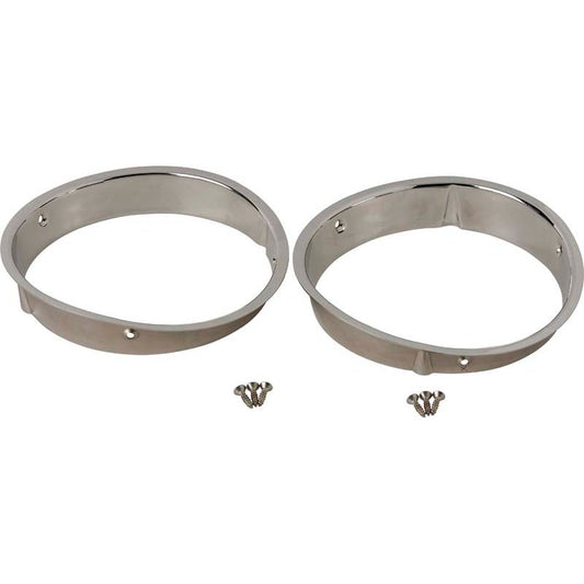 KENTROL Jeep TJ Headlight Bezels Pair 97-06 Wrangler TJ Polished Silver Kentrol  30543