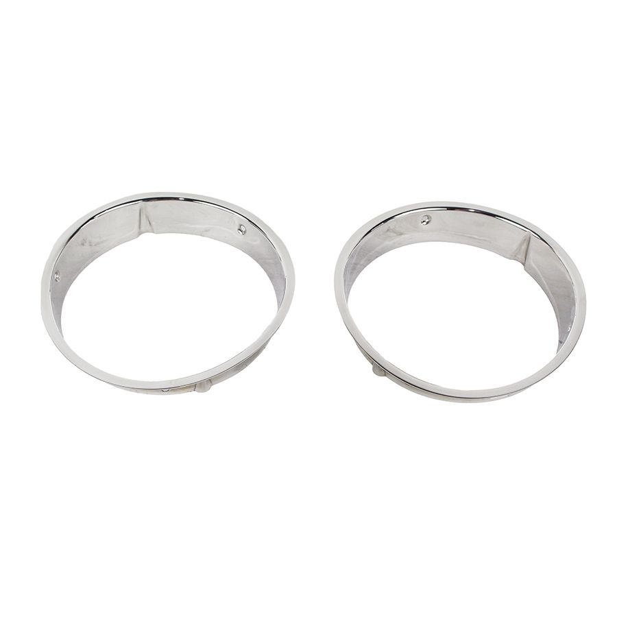 KENTROL Jeep TJ Headlight Bezels Pair 97-06 Wrangler TJ Polished Silver Kentrol  30543