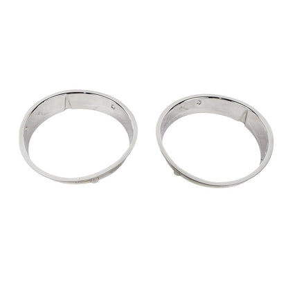 KENTROL Jeep TJ Headlight Bezels Pair 97-06 Wrangler TJ Polished Silver Kentrol  30543