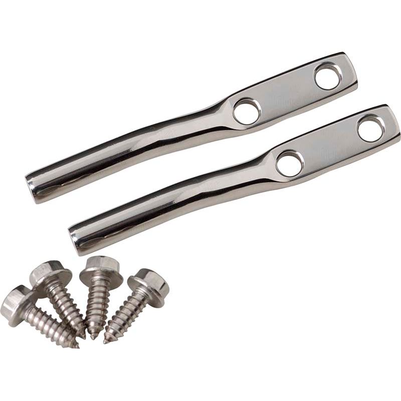 KENTROL Jeep CJ/YJ Door Strap Pins Pair 76-95 CJ and Wrangler YJ Polished Silver Kentrol  30549