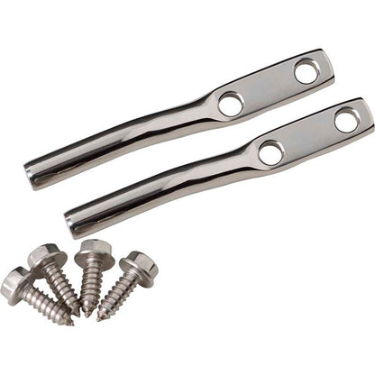 KENTROL Jeep CJ/YJ Door Strap Pins Pair 76-95 CJ and Wrangler YJ Polished Silver Kentrol  30549