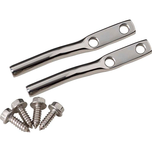 KENTROL Jeep CJ/YJ Door Strap Pins Pair 76-95 CJ and Wrangler YJ Polished Silver Kentrol  30549