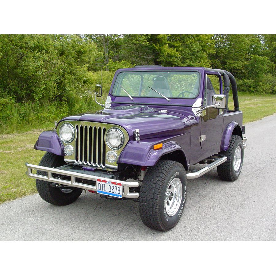 KENTROL Jeep CJ/YJ Hood Catch Pair TJ Style 42-95 CJ and Wrangler YJ Polished Silver Kentrol  30563