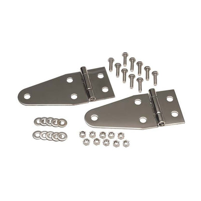 KENTROL Jeep CJ/YJ Hood Kit With TJ Style Hood Catch 78-95 CJ and Wrangler YJ Polished Silver Kentrol  30570