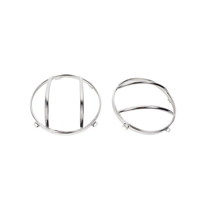 KENTROL Jeep JK Euro Headlight Guards Pair 07-18 Wrangler JK Polished Silver Kentrol  30573
