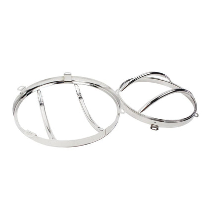 KENTROL Jeep JK Euro Headlight Guards Pair 07-18 Wrangler JK Polished Silver Kentrol  30573