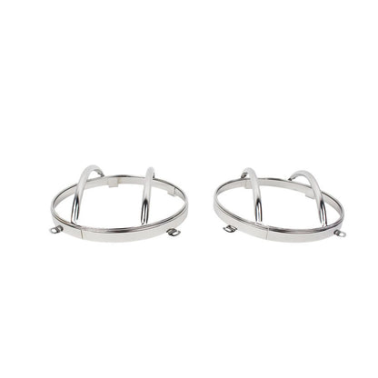 KENTROL Jeep JK Euro Headlight Guards Pair 07-18 Wrangler JK Polished Silver Kentrol  30573