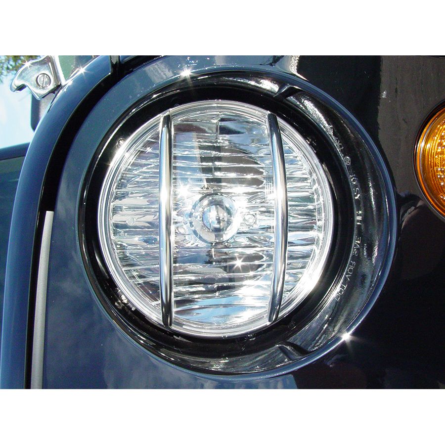 KENTROL Jeep JK Euro Headlight Guards Pair 07-18 Wrangler JK Polished Silver Kentrol  30573