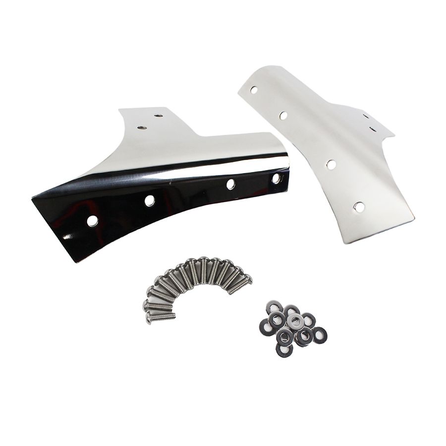 KENTROL Jeep JK Windshield Supports Pair 07-18 Wrangler JK Polished Silver Kentrol  30574