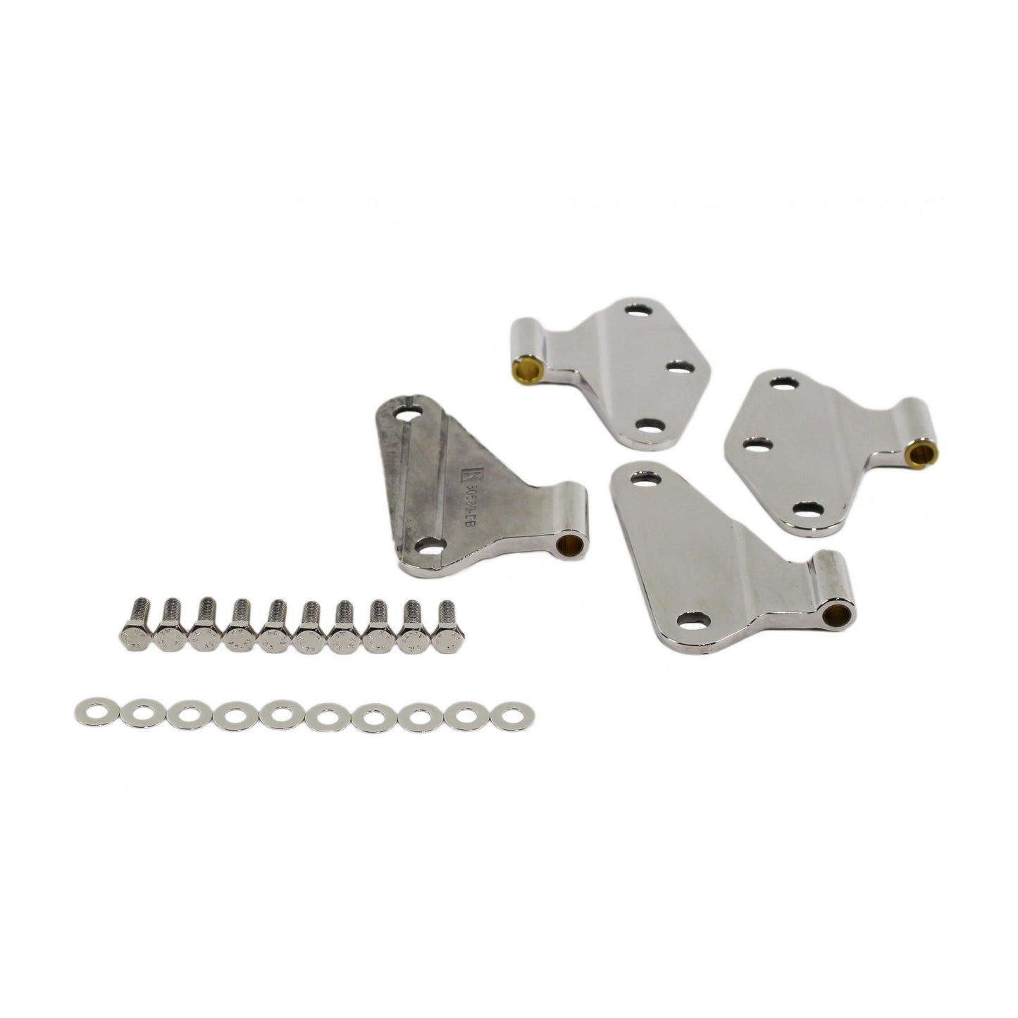 KENTROL Jeep JK Body Door Hinge Set 4 Pieces 2 Door 07-18 Wrangler JK Polished Silver Kentrol  30580