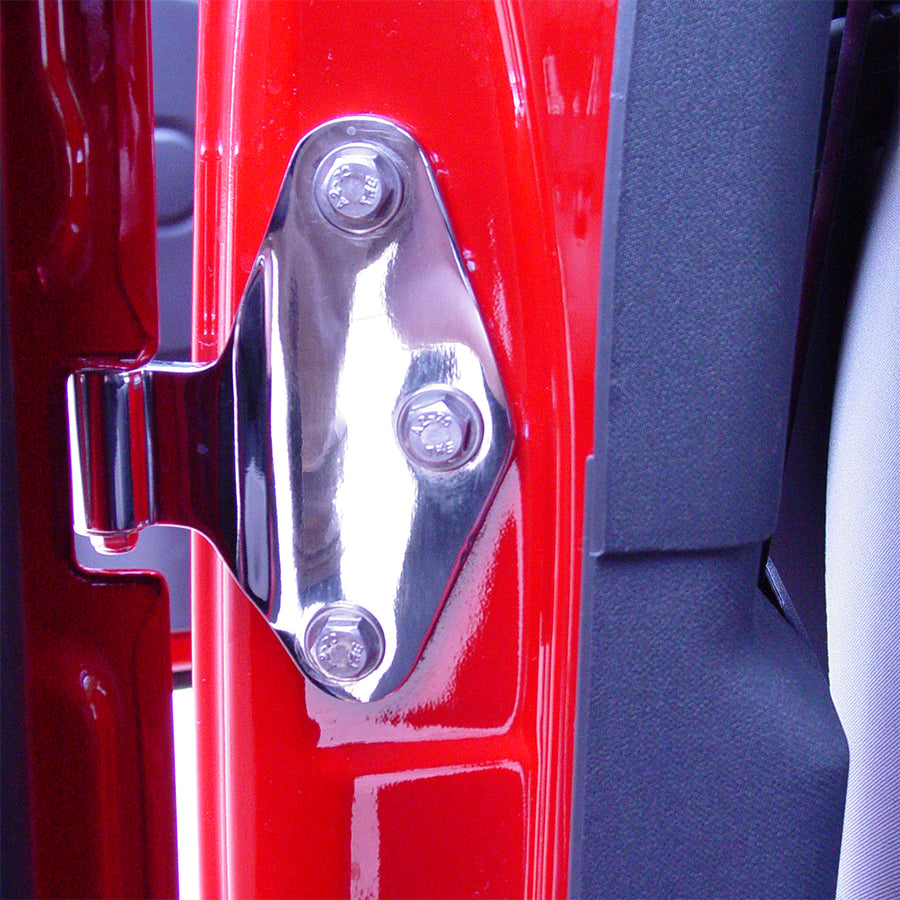 KENTROL Jeep JK Body Door Hinge Set 4 Pieces 2 Door 07-18 Wrangler JK Polished Silver Kentrol  30580