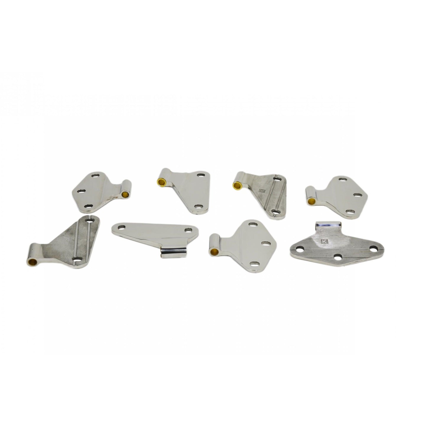 KENTROL Jeep JK Body Door Hinge Set 8 Pieces 4 Door 07-18 Wrangler JK Polished Silver Kentrol  30581