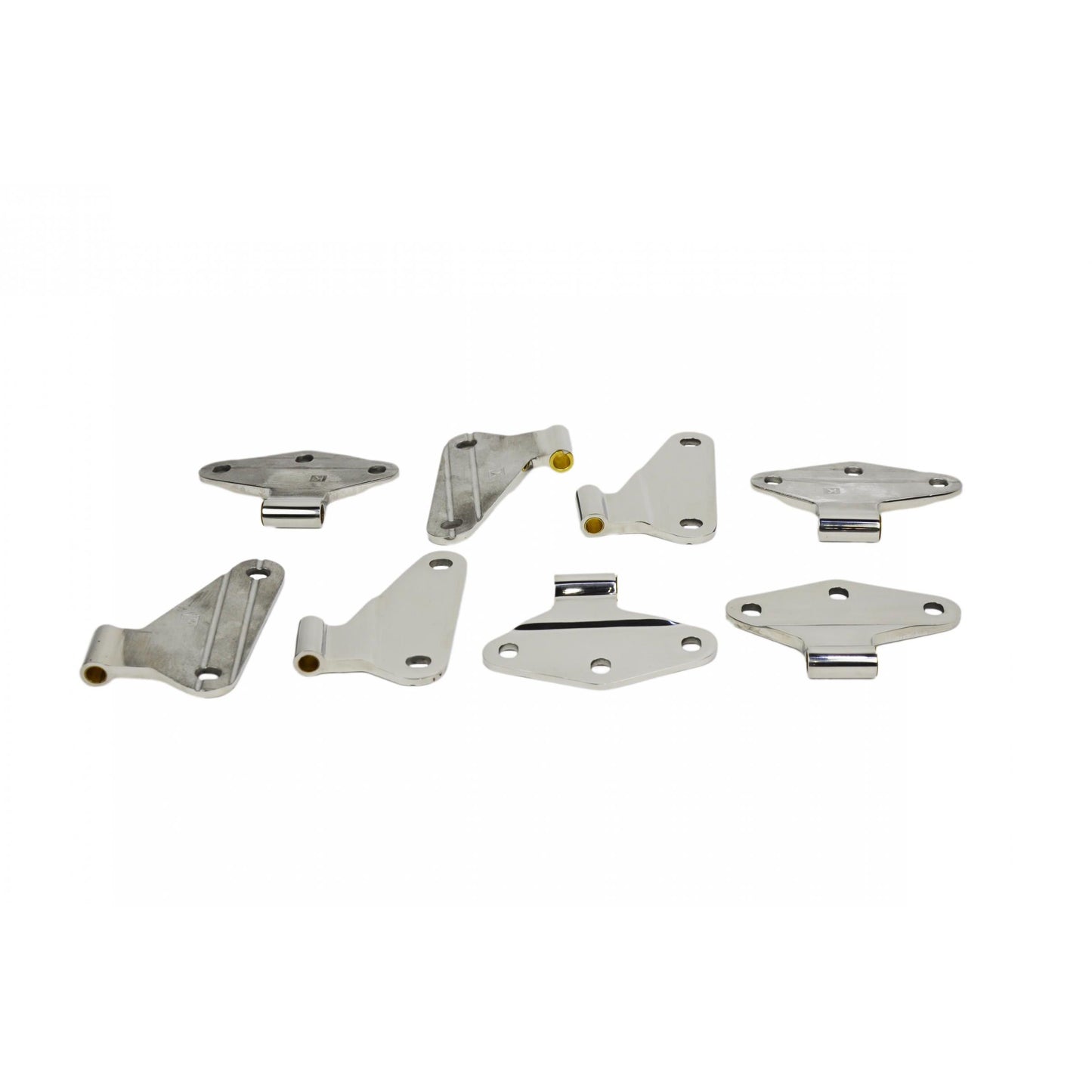 KENTROL Jeep JK Body Door Hinge Set 8 Pieces 4 Door 07-18 Wrangler JK Polished Silver Kentrol  30581