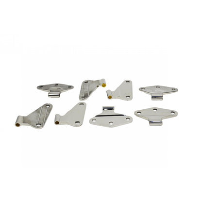 KENTROL Jeep JK Body Door Hinge Set 8 Pieces 4 Door 07-18 Wrangler JK Polished Silver Kentrol  30581